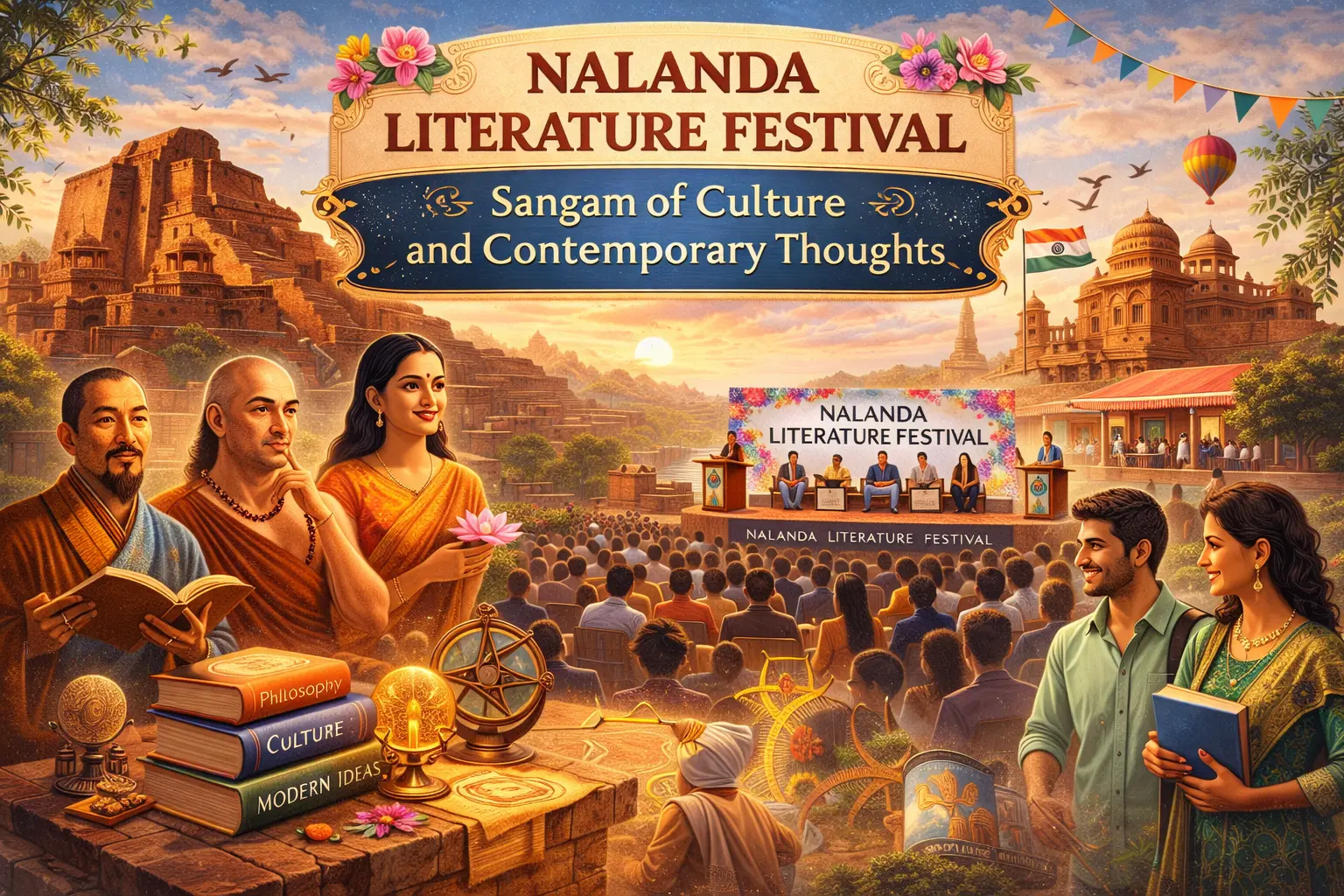 NALANDA LITERATURE FESTIVAL : Sangam of Culture and Contemporary Thoughts. 